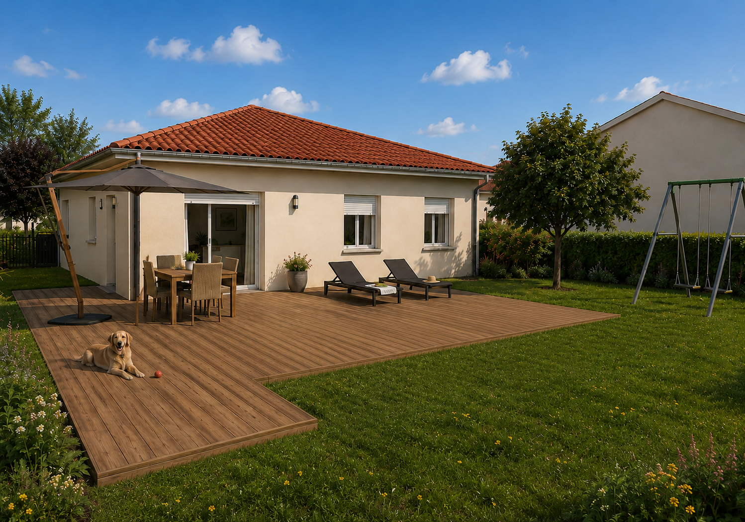 Maison modèle Type A sur grand terrain dans le lotissement d'Avermes